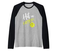 Excuse de Tennis drôle : frappez Mon Doigt Manche Raglan
