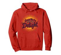 Excuse Me, I'm Actually A Delight - Citation Witty Sunburst Sweat à Capuche, Unisexe pour Adultes, Rouge, S