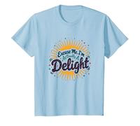 Excuse Me, I'm Actually A Delight - Citation Witty Sunburst T-Shirt, Enfant, Bleu Céleste, 12 Ans