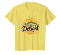 Excuse Me, I'm Actually A Delight - Citation Witty Sunburst T-Shirt, Enfant, Citron, 3 Ans