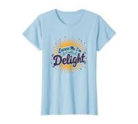 Excuse Me, I'm Actually A Delight - Citation Witty Sunburst T-Shirt, Femme, Bleu Céleste, XL