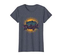 Excuse Me, I'm Actually A Delight - Citation Witty Sunburst T-Shirt, Femme, Bleu Chiné, L