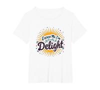 Excuse Me, I'm Actually A Delight - Citation Witty Sunburst T-Shirt, Femme Grandes Tailles, Blanc, 4X