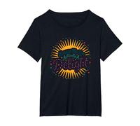 Excuse Me, I'm Actually A Delight - Citation Witty Sunburst T-Shirt, Femme Grandes Tailles, Noir, 1X