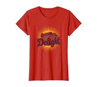 Excuse Me, I'm Actually A Delight - Citation Witty Sunburst T-Shirt, Femme, Rouge, XL