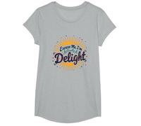 Excuse Me, I'm Actually A Delight - Citation Witty Sunburst T-Shirt, Fille, Gris Chiné, S