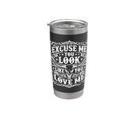 Excuse-moi, tu as l'air de m'aimer Gobelet isotherme en acier inoxydable double paroi