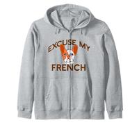 Excuse My French Bulldog Frenchie Chien Race Fourrure Maman Meme Sweat à Capuche
