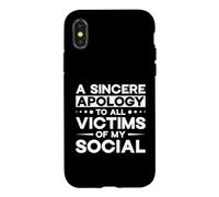 Excuse Sincère Victimes De Mon Social Fun Coque pour iPhone X/XS