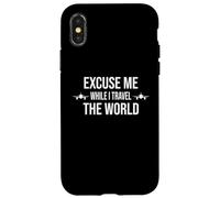 Excusez-Moi Pendant Que Je Voyage dans Le Monde Coque pour iPhone X/XS