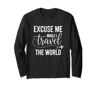 Excusez-moi pendant que je voyage dans le monde Manche Longue