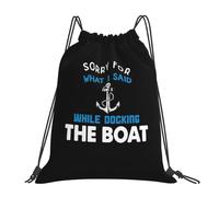 Excusez-Moi Pour Ce Que J'Ai Dit En Amarrant Le Bateau. Unisexe Sac À Cordon Avec Cordons De Serrage Sac À Dos À Cordon Grand Sacs De Sport Pour Voyage Piscine Natation