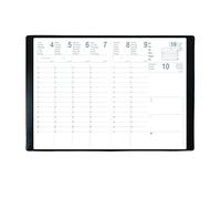 Exdi - 1 Grand Agenda Semainier Saturne Noir - Format : 21 x 29,7 cm - Janvier 2025 à Décembre 2025