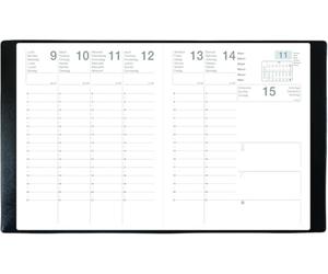 Exdi - 303001Q - Agenda Semainier MERCURE ML - Janvier à Décembre 2026 - Noir - 21 x 27 cm - Une semaine sur deux