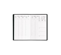 Exdi Agenda Semainier Classique "Saturne" 210 X 297 Mm Couverture Plast Noir