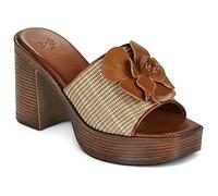 Exé Shoes Mules 595 CECILIA-RAFFIA-BEIGE-TAN in Marron 37
