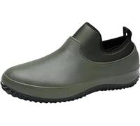 EXECAB Chaussures de Pluie Chaussures de Chef à Enfiler pour Hommes et Femmes, Chaussures de Travail de Cuisine de Restaurant imperméables antidérapantes résistantes à l'huile EVA,Vert,38