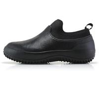 EXECAB Chaussures de Pluie Chaussures de Chef à Enfiler pour Hommes et Femmes, Chaussures de Travail de Cuisine de Restaurant imperméables antidérapantes résistantes à l'huile EVA,Noir,43