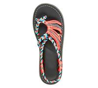 COTCLO Sandales d'été - Sandales d'été - Chaussures pour femme - Couleur assortie - Nœud de corde - Sandales confortables pour femme - Chaussures grande taille - Orange - 37