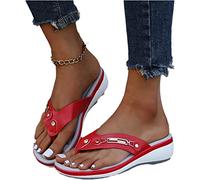 EXECAB Sandales séparateurs d'orteils pour Femmes Tongs en pour Femmes été Pantoufles à Bout Clip en Cuir Pantoufles à Plateforme en Caoutchouc Chaussures