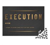 Execution Definition Plaque en Métal Vintage 70x50cm/1000pcs pour Le Salon, pour Les Amateurs De Plaques Décoratives