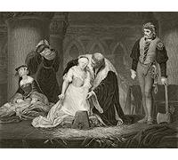 Execution Of Lady Jane Grey 12 février 1554 de l'histoire nationale et domestique de l'Angleterre par William Aubrey Published London Circa 1890 Poster Print (32 x 24)