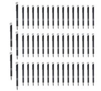 Executive Lot de 50 stylos à bille en acier inoxydable | Accessoires d'écriture multifonctionnels et élégants avec clip argenté pour hommes d'affaires, étudiants, enseignants et professionnels - Pour