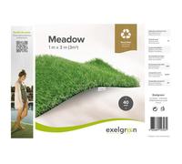 EXELGREEN-Gazon synthétique vert 40 mm recyclable en rouleau Exelgreen Meadow - 2 x 3 m