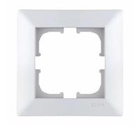 EXEN Cadre de Finition Simple Blanc 83 mm - 1 Poste Série ODAK - Plaque Murale Encastrable pour Prise Électrique et Interrupteur - Design Moderne Compatible avec Modules EXEN - O101/01E