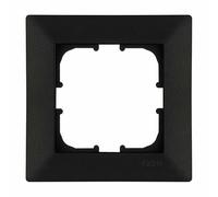 EXEN Cadre de Finition Simple Noir Métallisé 83 mm - 1 Poste Série ODAK - Plaque Murale Encastrable pour Prise Électrique et Interrupteur - Design Moderne Compatible avec Modules EXEN - O101/14E