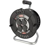 EXEN Enrouleur électrique 20 m - 4 prises Type E IP44 2000W, câble 3×1,5 mm²