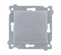 EXEN - Interrupteur Croisé Mural Encastrable 1 Voie Argent - Simple Interrupteur 10A 250V - All-in-One Compatible avec les Séries KARELL/ODAK/COMFORT - 214/10E