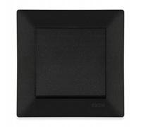 EXEN Interrupteur Permutateur Simple Complet avec Cadre Simple KARELL Noir - Ensemble Cadre 1 Poste + Interrupteur d’Éclairage Encastré - All-in-One