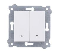 EXEN - Interrupteur Volet Roulant 2 Voies - Blanc - Double Interrupteur Mural Encastrable - All-in-One Compatible avec les Séries KARELL/ODAK/COMFORT - 217/01E