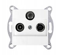 EXEN - Prise Antenne RTV-SAT avec Filtrage - Prise Terminale avec Filtre, Encastrée, Blanche - All-in-One, Compatible avec les Séries KARELL/ODAK/COMFORT - 279/01E