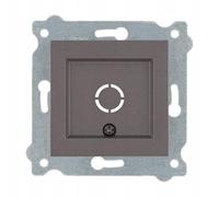 EXEN - Sortie de Câble Murale Encastrée avec Sortie Centrale Mocha - Plaque de Sortie pour Raccordement de Câbles Électriques ou Réseau - Compatible avec Les Séries KARELL/ODAK/COMFORT - 265/15E