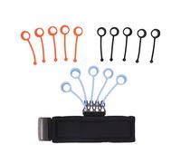 Exerceur de Doigts en Silicone, Stretching et Renforcement, Élastique Universel Souple et Durable - Améliore Circulation et Flexibilité, Rééducation et Fitness des Mains (Noire)