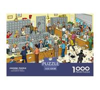 Exercice de braquage de Banque Mal tourné Puzzle en Bois Imperméable Puzzles De 1000 Pièces pour Adultes Cadeaux Coloré Jeux Éducatifs