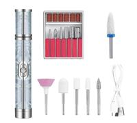 Exercice de fichier d'ongles - Kit de perceuse à ongles professionnel, outil de soumission rechargeable, polisseur d'art | Fichier à ongles électrique compact pour couper la tampon cuticule et