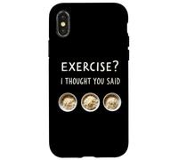 Exercice de mèmes de Gym Amusant Je pensais Que Vous aviez Dit Extra Rice Coque pour iPhone X/XS