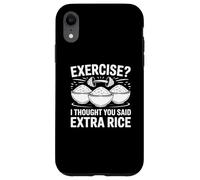 Exercice de mèmes de Gym Amusant Je pensais Que Vous aviez Dit Extra Rice Coque pour iPhone XR