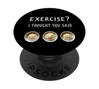 Exercice de mèmes de Gym Amusant Je pensais Que Vous aviez Dit Extra Rice PopSockets PopGrip Adhésif