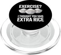 Exercice de mèmes de Gym Amusant Je pensais Que Vous aviez Dit Extra Rice PopSockets PopGrip pour MagSafe