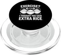 Exercice de mèmes de Gym Amusant Je pensais Que Vous aviez Dit Extra Rice PopSockets PopGrip pour MagSafe