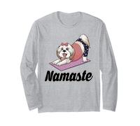 Exercice de yoga Shih Tzu Let's Walk pour hommes, femmes, enfants, amoureux des chiens Manche Longue