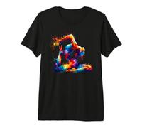 Exercice D'entraînement De Yoga Splash Art Coloré Méditation T-Shirt Haut de Gamme