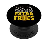 Exercice? Je pensais Que tu avais Dit des Frites PopSockets PopGrip Adhésif
