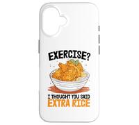 Exercice Je pensais Que tu avais Dit Un supplément de Riz Coque pour iPhone 16