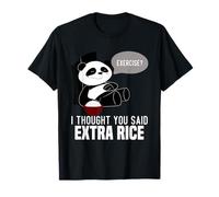 Exercice pour pandas, je pensais que vous aviez dit Extra Rice Cute Panda T-Shirt