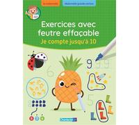 Exercices avec feutre effaçable - Je compte jusqu'à 10 - Petra Theissen - Chantecler - cartonné - Document jeunesse